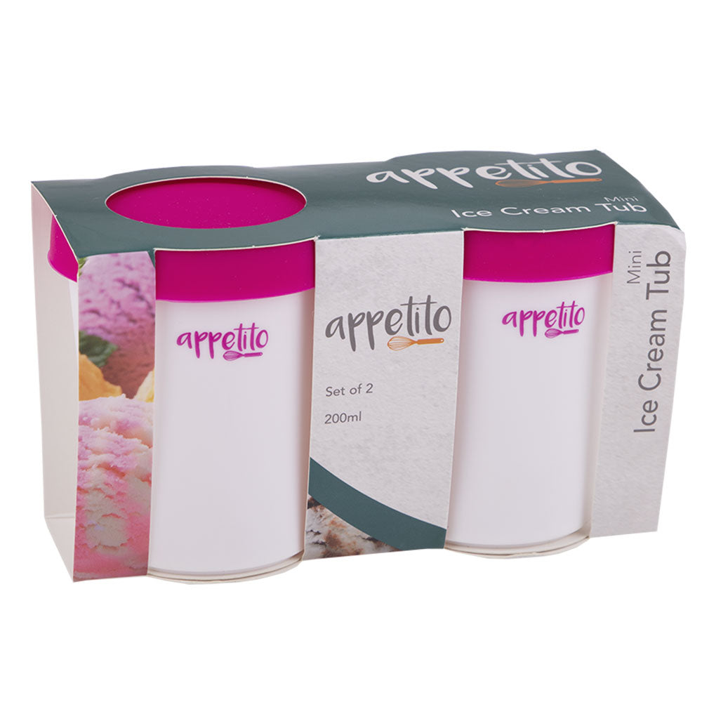 Appitito Mini Round Ice Cream Tubs 200ml(2のセット)
