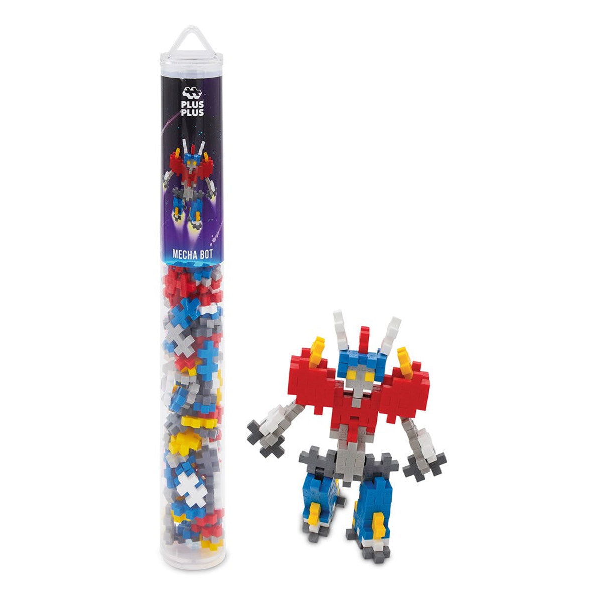 Plus-Plus Mecha Bot Building Blocks Tube 100pcs