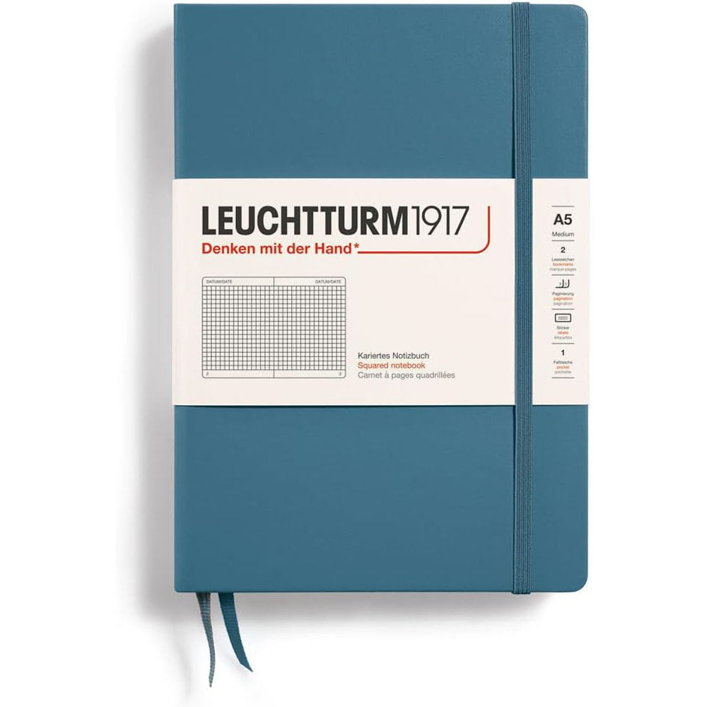 leuchtturmハードカバー四角ノートブックA5(青)