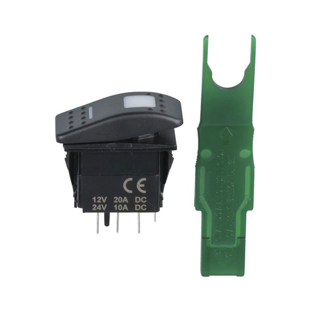 SPDT-Doppelwippschalter mit Etiketten und Abdeckung