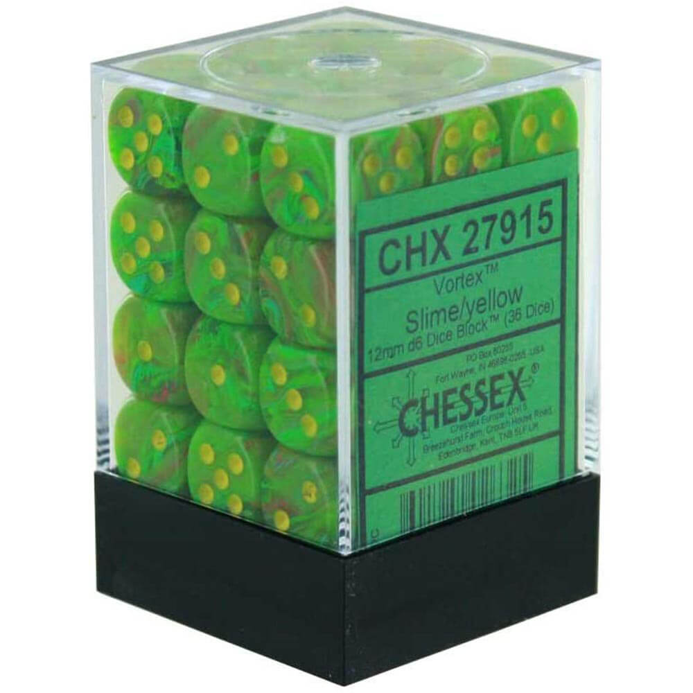 D6 DICE VORTEX 12mm (36 terninger)