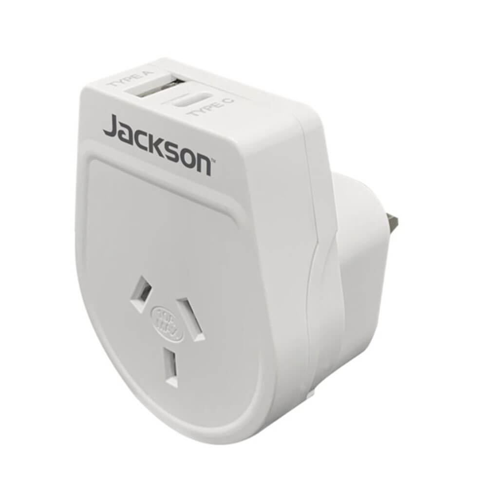 Jackson Industries Outbound USB-A&C Travel Adapter