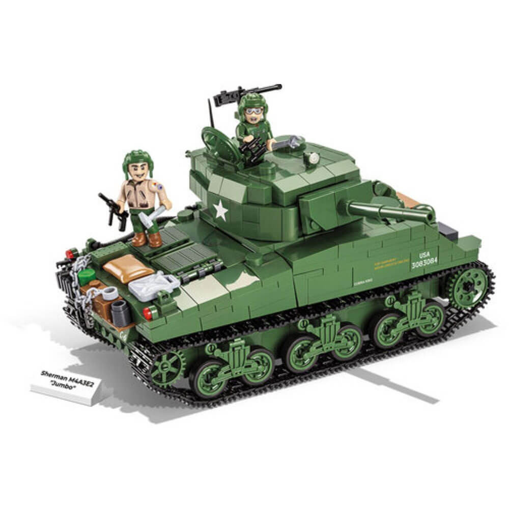World War II Sherman M4A3E2 "Jumbo" Tank (716pcs)