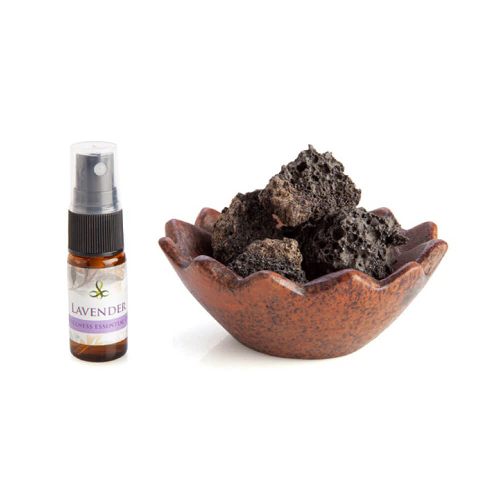 Vulkanischer Raumdiffusor in Terrakottaschale