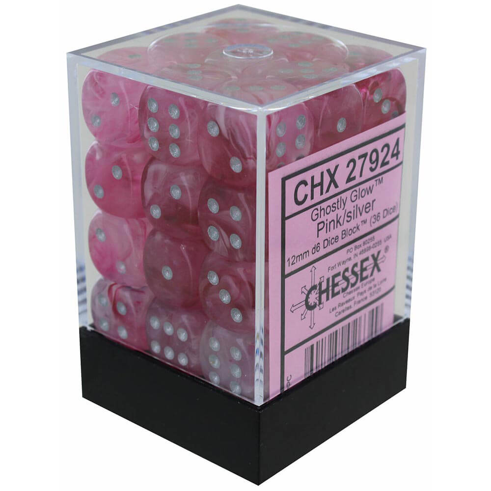 D6ダイスゴーストグロー12mm(36サイコロ)