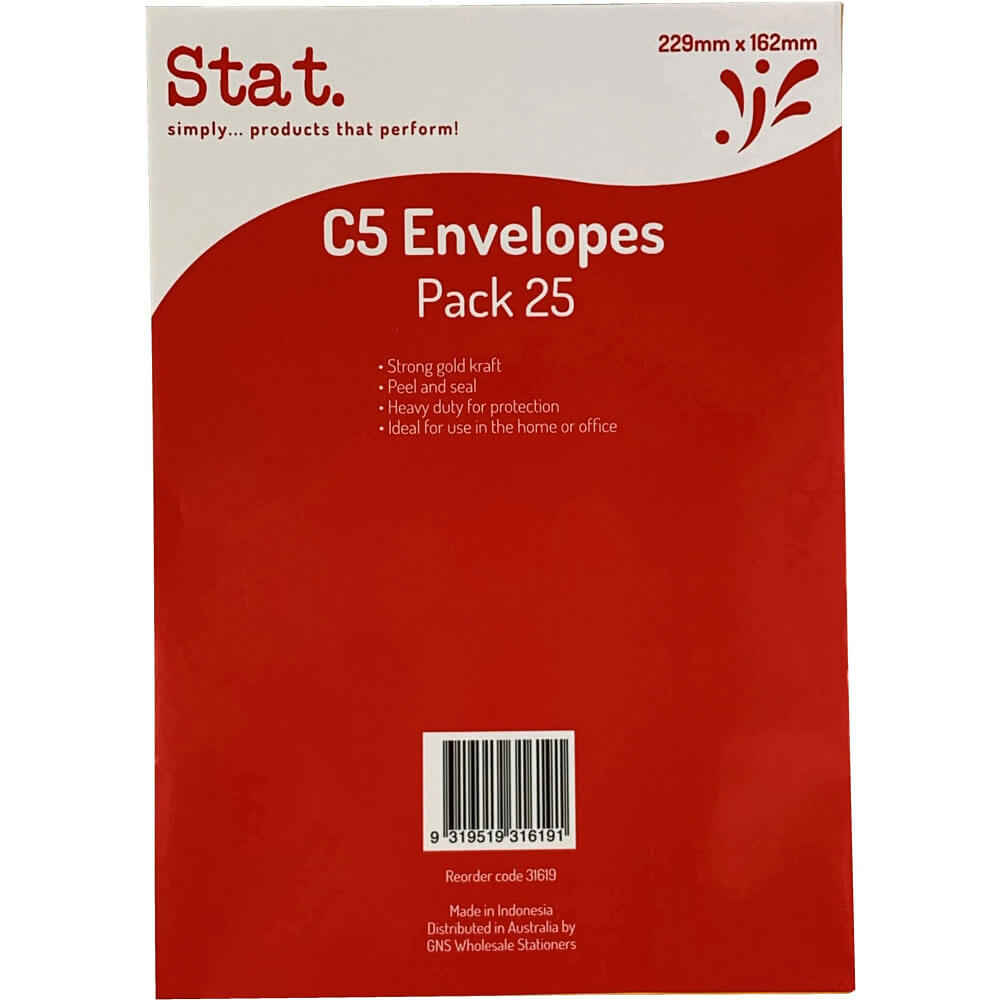 Stat Peal&Seal Envelope 25pk(クラフト)