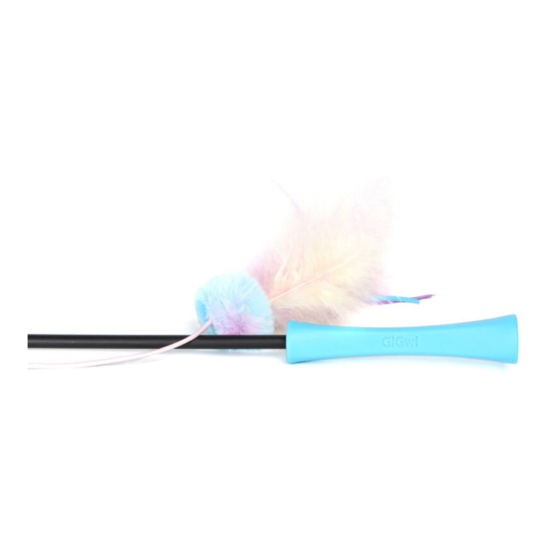 GIGwi Cat Ice Cream Feather Teaser Wand Cat Toy