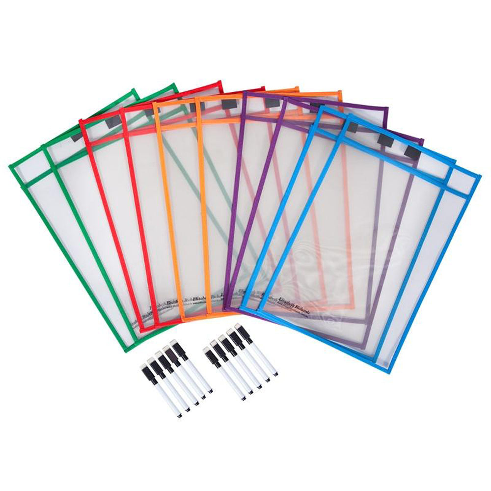 Write N Wipe Paper Saver Sleeves with Pens (Pack of 10)