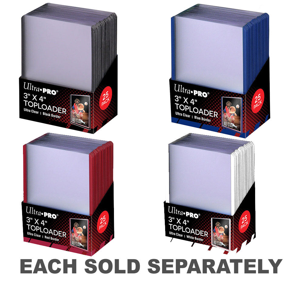 Ultra Pro Coloured Border Toploader Card Holder 25pcs (3x4in)